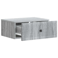 vidaXL Bedside Cabinet Grey Sonoma 49 x 34.5 x 20 cm Engineered Wood 4