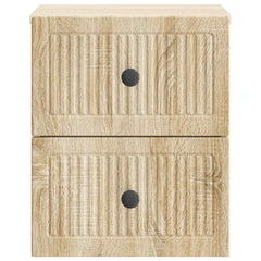 vidaXL Wall-Mounted Bedside Cabinet Sonoma Oak 33 x 34.5 x 40 cm 5
