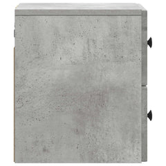 vidaXL Wall-Mounted Bedside Cabinet Concrete Grey 33 x 34.5 x 40 cm 6