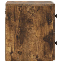 vidaXL Wall-Mounted Bedside Cabinet Smoked Oak 33 x 34.5 x 40 cm 6