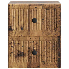 vidaXL Wall-Mounted Bedside Cabinet Old Wood 33 x 34.5 x 40 cm 5