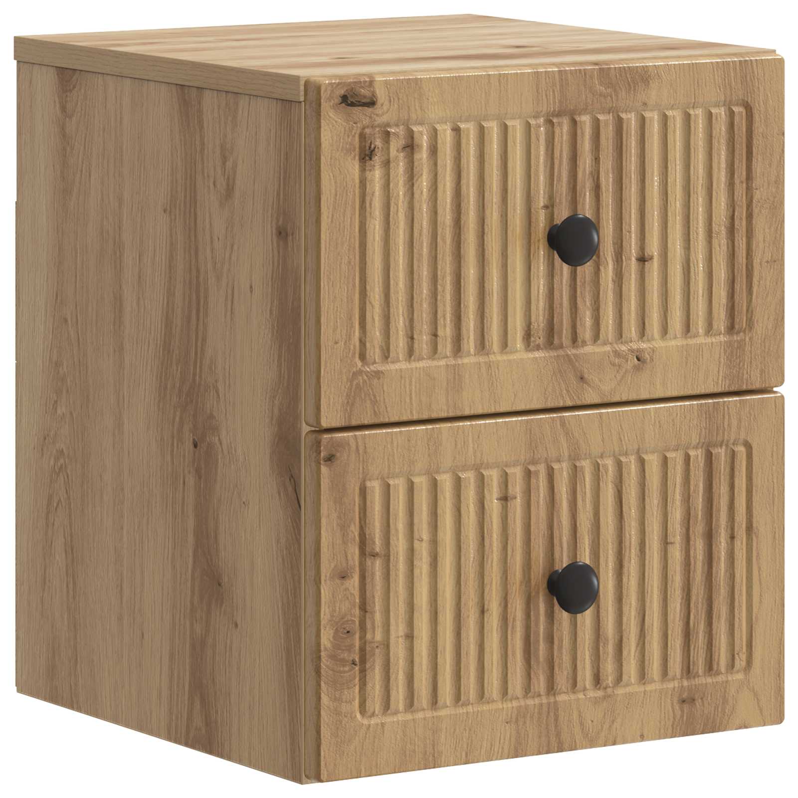 vidaXL Wall-Mounted Bedside Cabinet Artisan Oak 33 x 34.5 x 40 cm 2