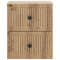 vidaXL Wall-Mounted Bedside Cabinet Artisan Oak 33 x 34.5 x 40 cm 5
