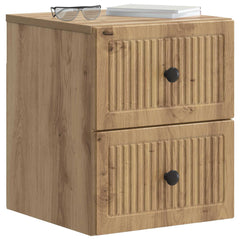 vidaXL Wall-Mounted Bedside Cabinet Artisan Oak 33 x 34.5 x 40 cm 3