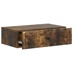vidaXL Wall-Mounted Side Table Smoked Oak 59 x 34.5 x 17 cm 4