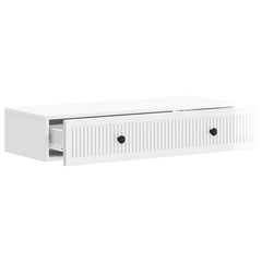 vidaXL Wall-Mounted Side Table High Gloss White 87.5 x 34.5 x 17 cm 4