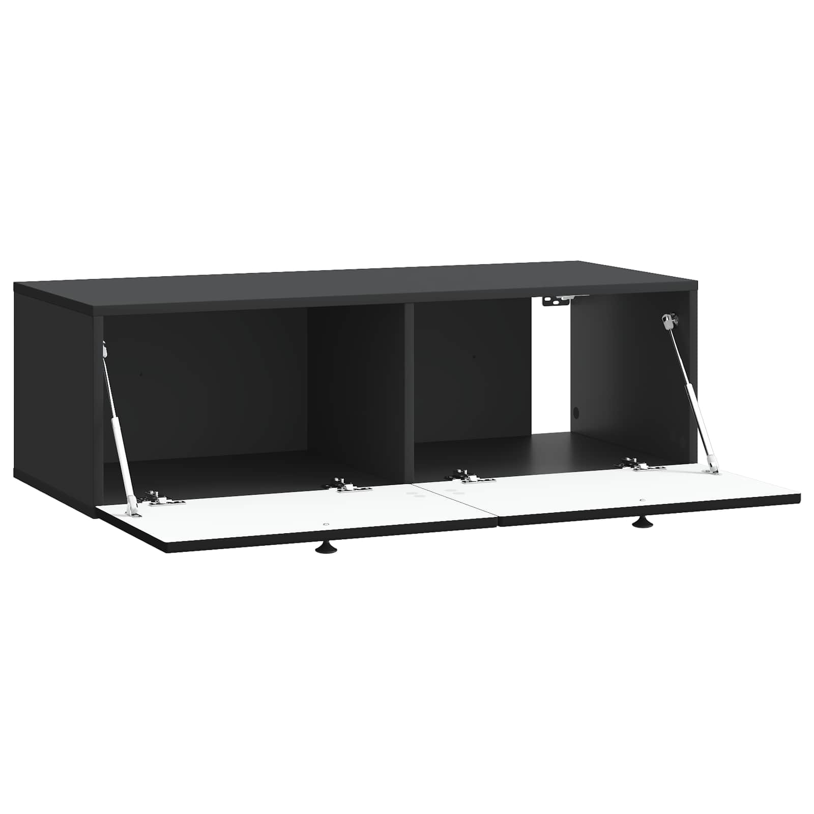 vidaXL Wall-Mounted TV Cabinet Black 98 x 41 x 30 cm Engineered Wood 5
