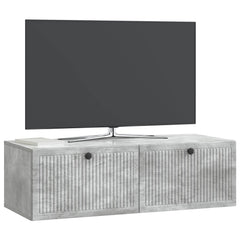 vidaXL Wall-Mounted TV Cabinet Concrete Grey 98 x 41 x 30 cm 3
