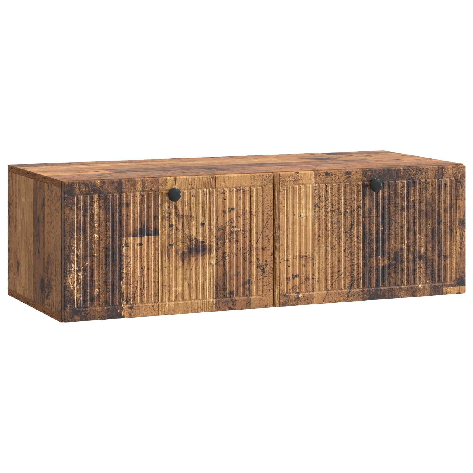 vidaXL Wall-Mounted TV Cabinet Wall-mounted Old Wood 98 x 41 x 30 cm 2