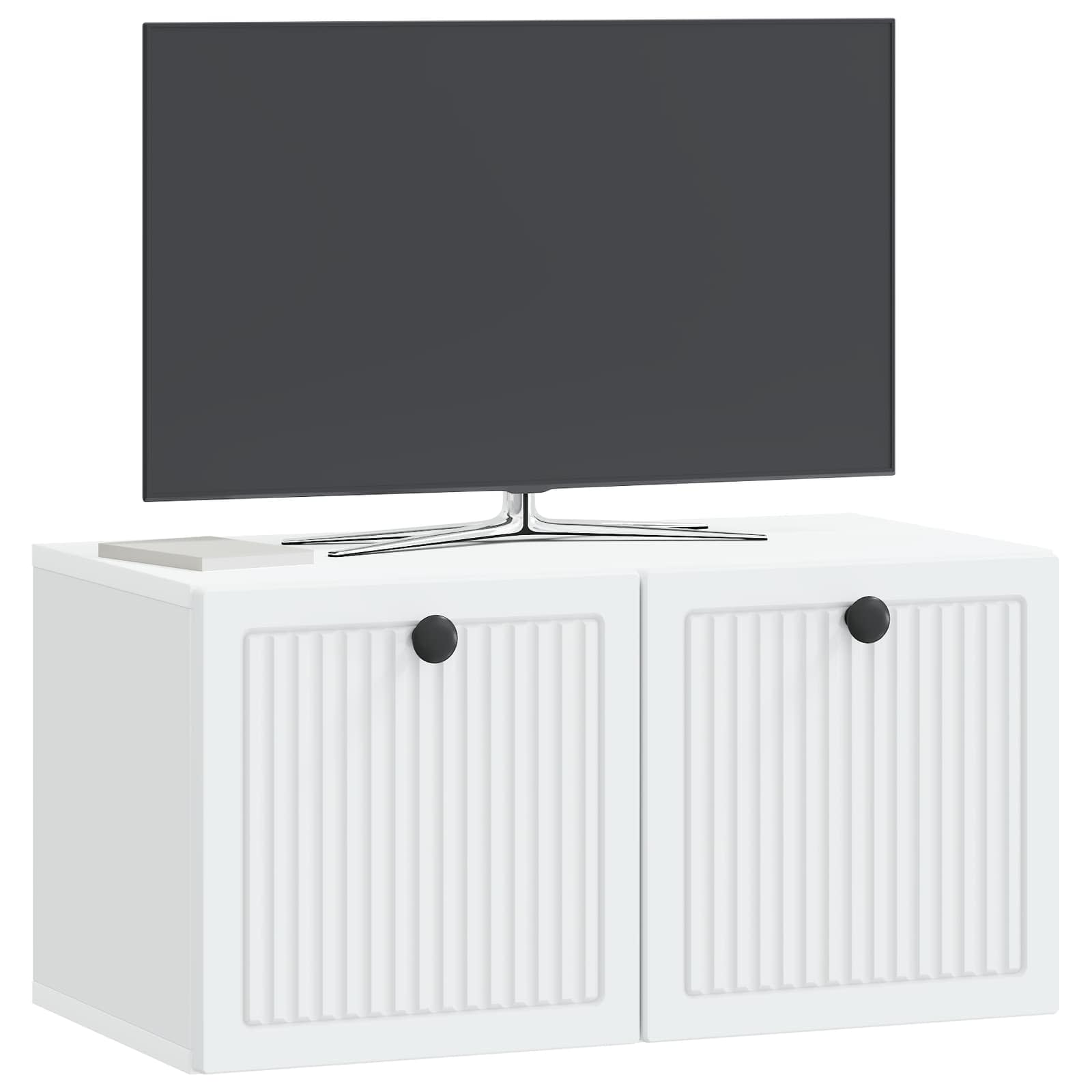 vidaXL Wall-Mounted TV Cabinet White 59.5 x 31 x 30 cm Engineered Wood 3