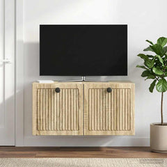vidaXL Wall-Mounted TV Cabinet Sonoma Oak 59.5 x 31 x 30 cm 4