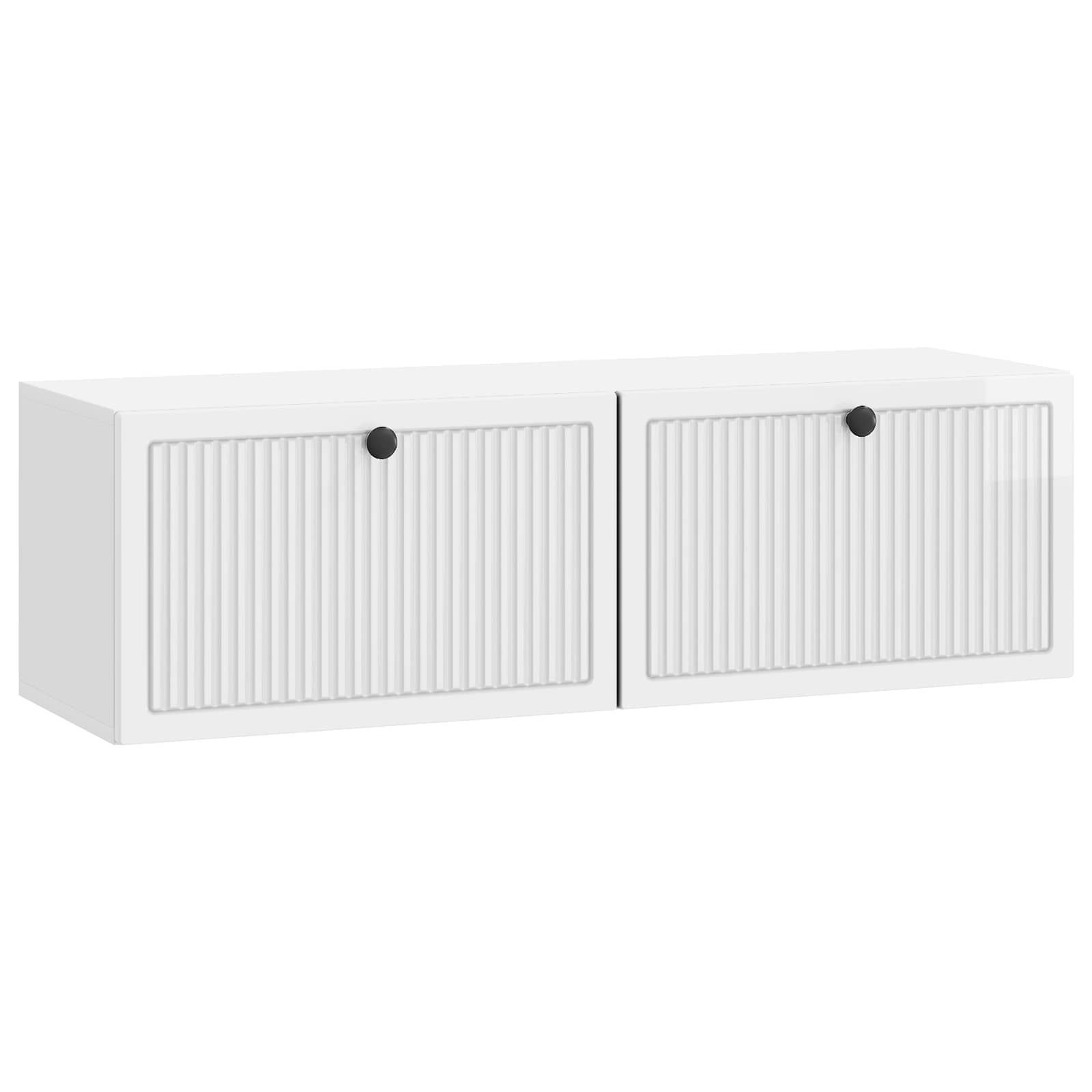 vidaXL Wall-Mounted TV Cabinet High Gloss White 98 x 31 x 30 cm 2