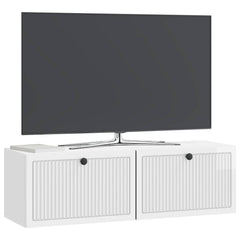 vidaXL Wall-Mounted TV Cabinet High Gloss White 98 x 31 x 30 cm 3