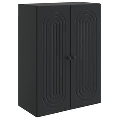 vidaXL Wall-Mounted Cabinet Black 66 x 34.5 x 90 cm Engineered Wood 2