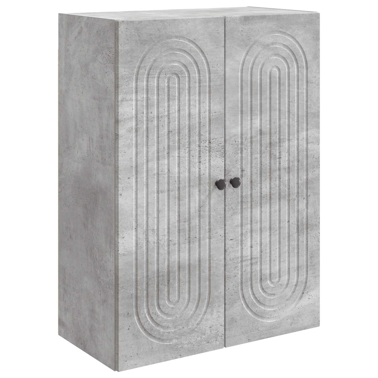 vidaXL Wall-Mounted Cabinet Concrete Grey 66 x 34.5 x 90 cm 2
