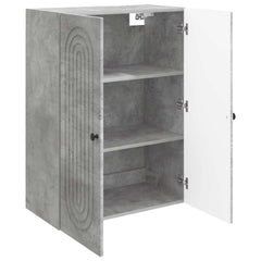 vidaXL Wall-Mounted Cabinet Concrete Grey 66 x 34.5 x 90 cm 3