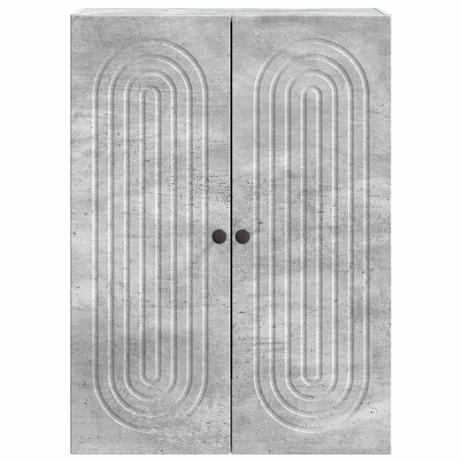 vidaXL Wall-Mounted Cabinet Concrete Grey 66 x 34.5 x 90 cm 4