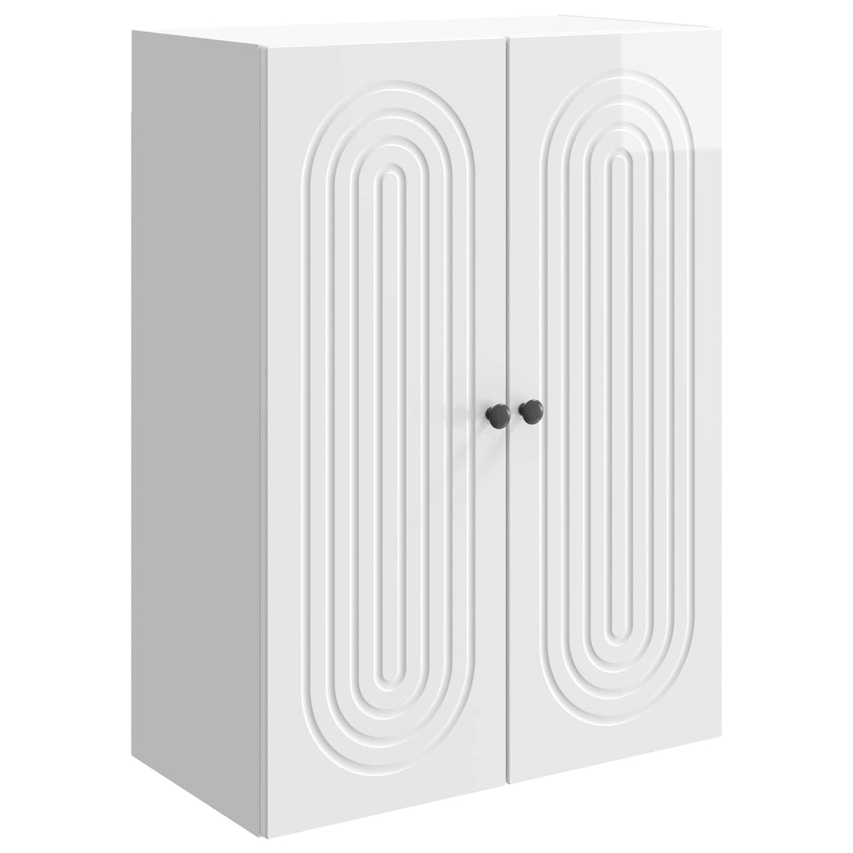 Wall-Mounted Cabinet Engineered Wood Depth 34.5 cm High gloss white