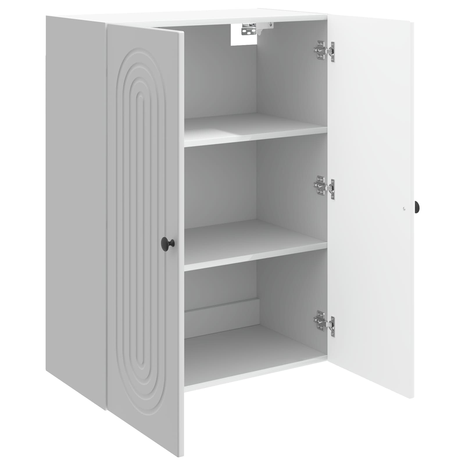 vidaXL Wall-Mounted Cabinet High Gloss White 66 x 34.5 x 90 cm 3
