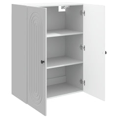 vidaXL Wall-Mounted Cabinet High Gloss White 66 x 34.5 x 90 cm 3