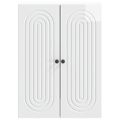 vidaXL Wall-Mounted Cabinet High Gloss White 66 x 34.5 x 90 cm 4