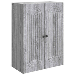 vidaXL Wall-Mounted Cabinet Grey Sonoma 66 x 34.5 x 90 cm 2
