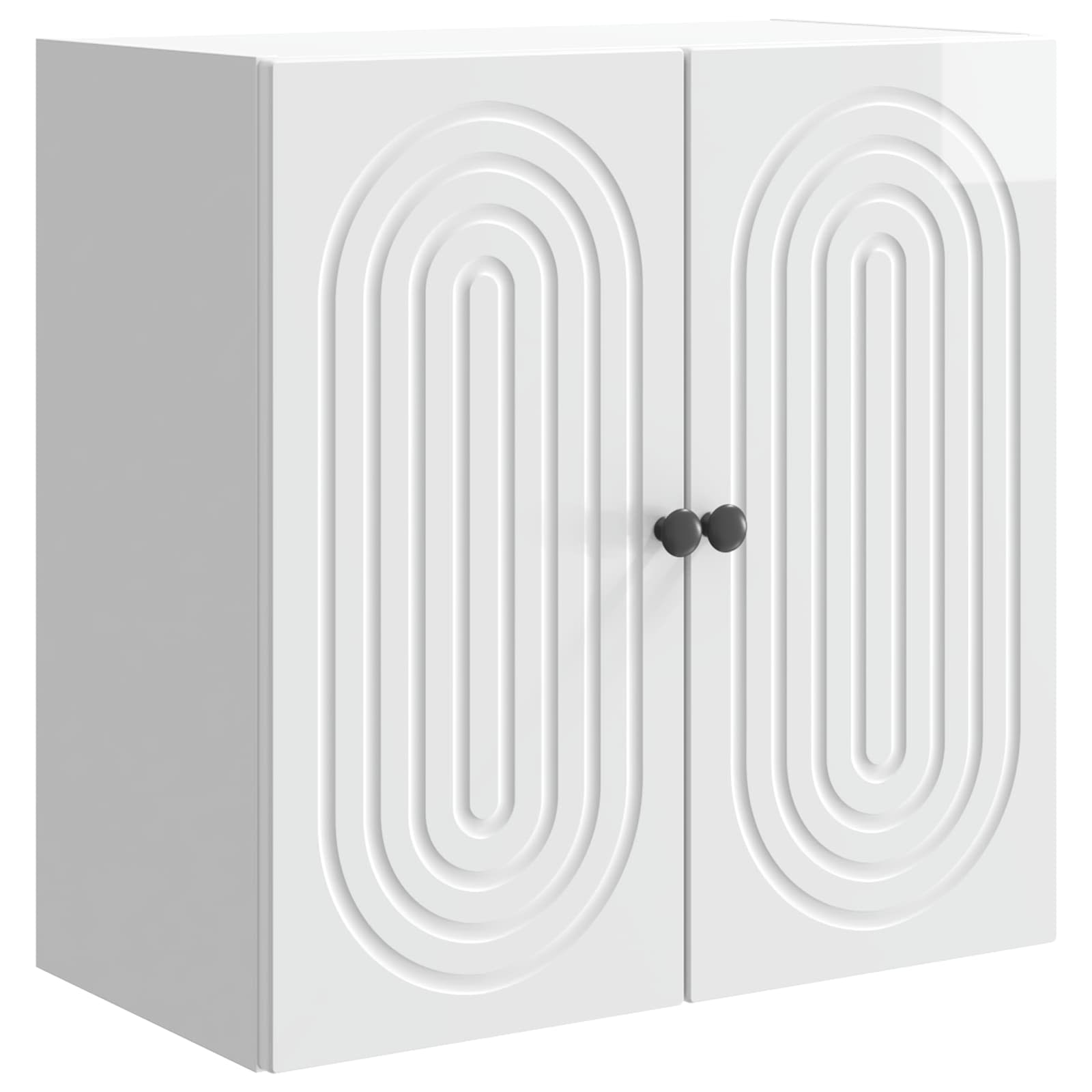 vidaXL Wall-Mounted Cabinet High Gloss White 59 x 31 x 60 cm 2
