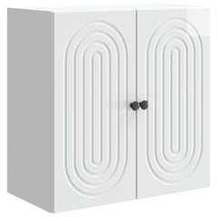 vidaXL Wall-Mounted Cabinet High Gloss White 59 x 31 x 60 cm 2