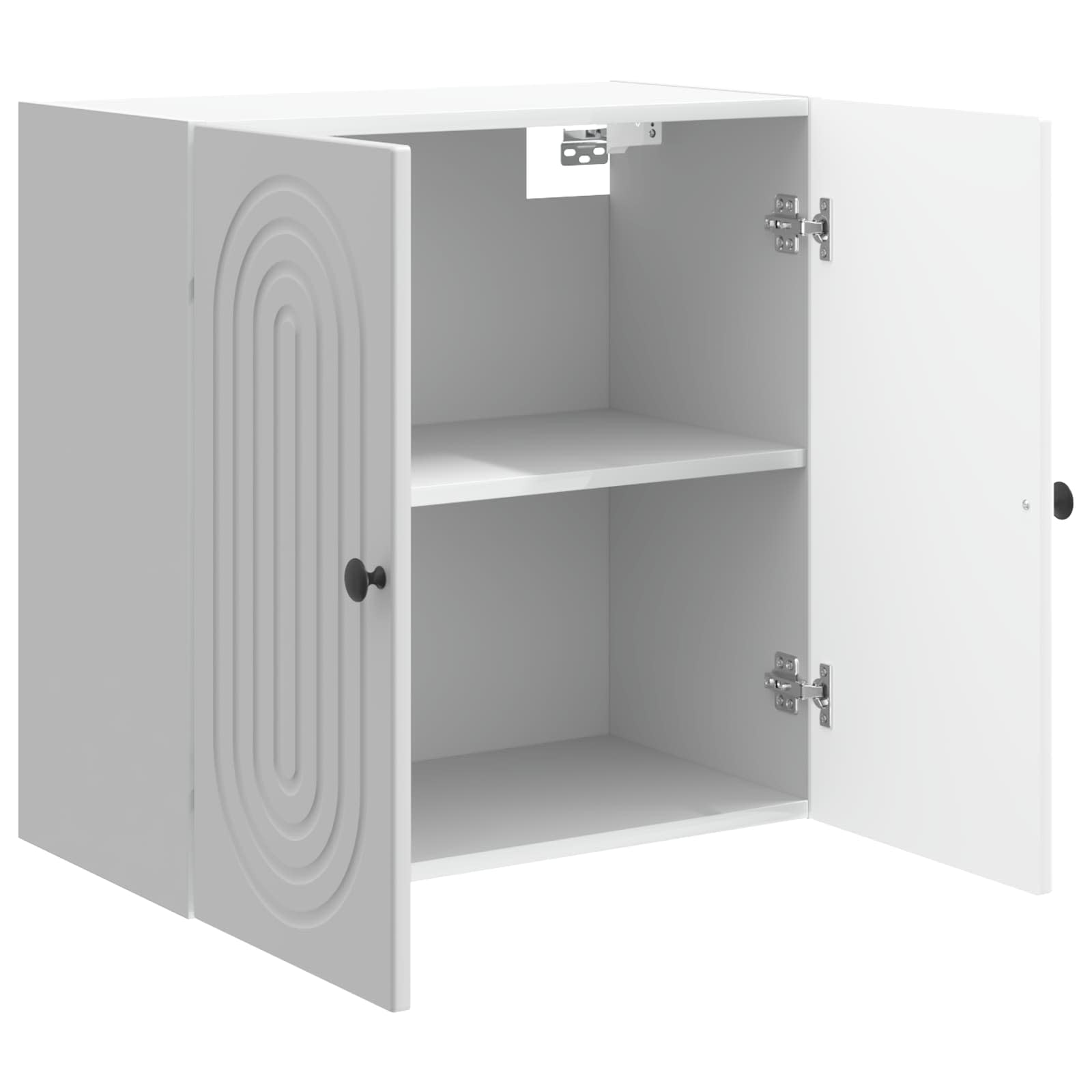 vidaXL Wall-Mounted Cabinet High Gloss White 59 x 31 x 60 cm 3