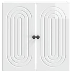 vidaXL Wall-Mounted Cabinet High Gloss White 59 x 31 x 60 cm 4