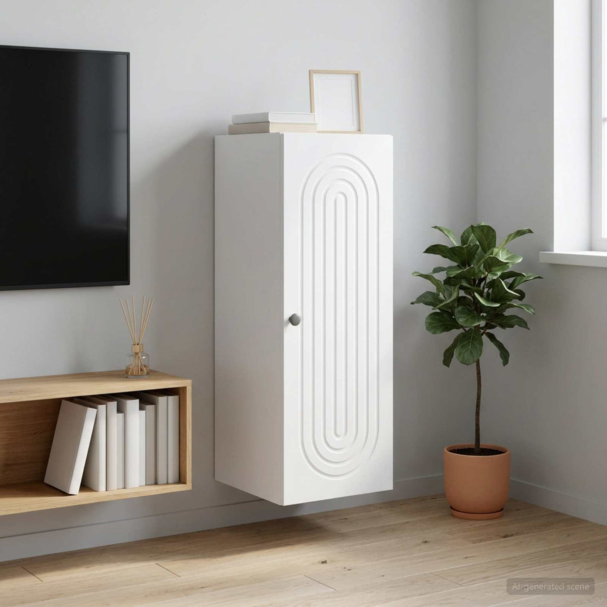 vidaXL Wall-Mounted Cabinet Engineered Wood Depth 34.5 cm