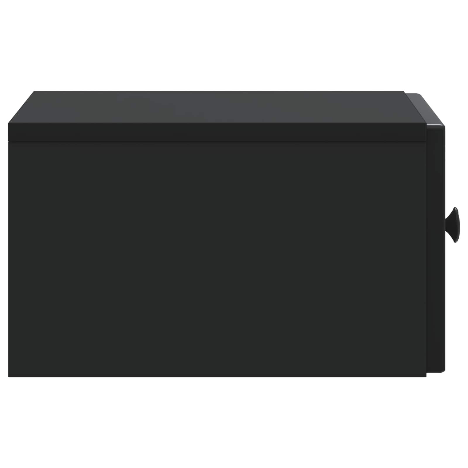 vidaXL Wall-Mounted Bedside Cabinet Black 33 x 34.5 x 20 cm 6