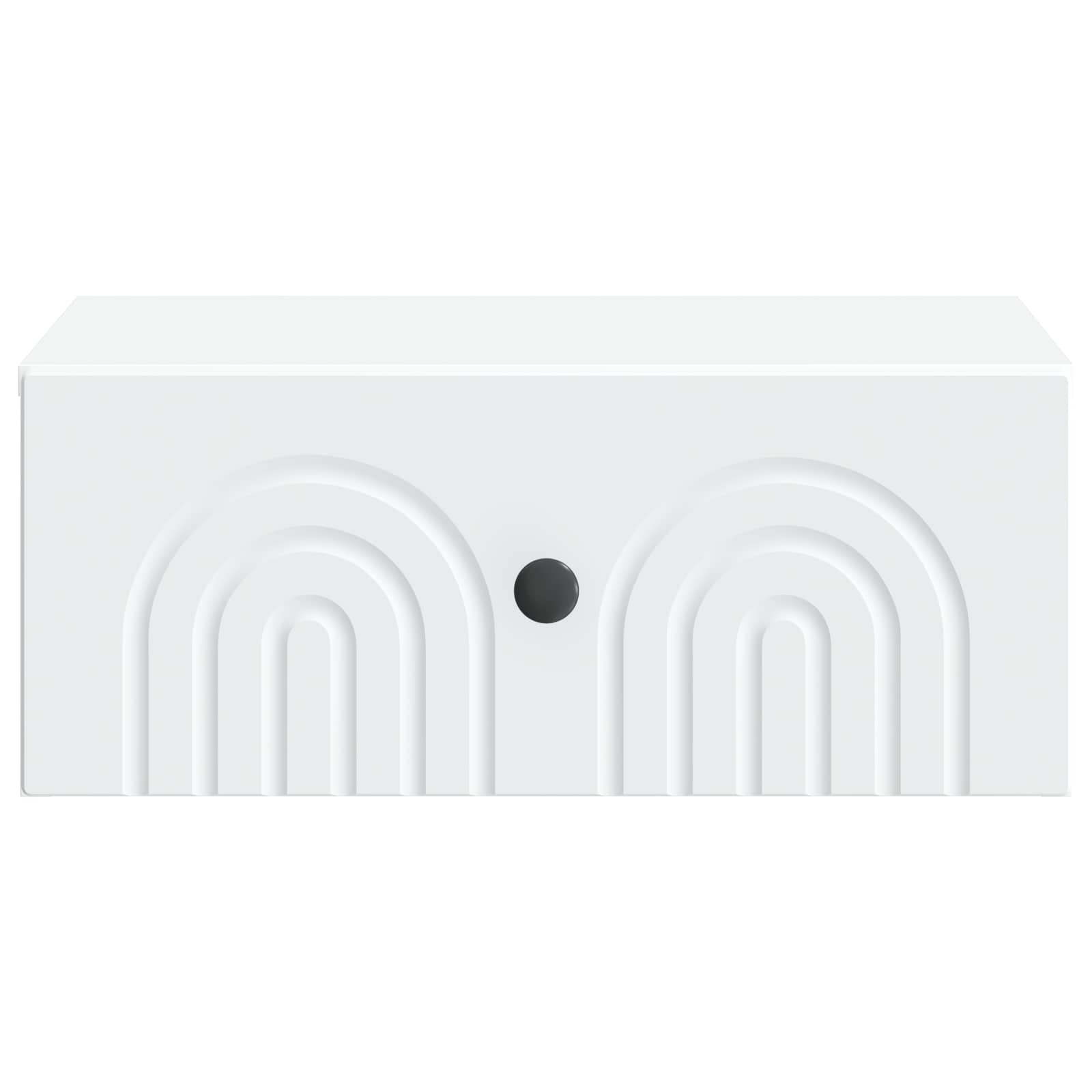 vidaXL Wall-Mounted Bedside Cabinet White 49 x 34.5 x 20 cm 5