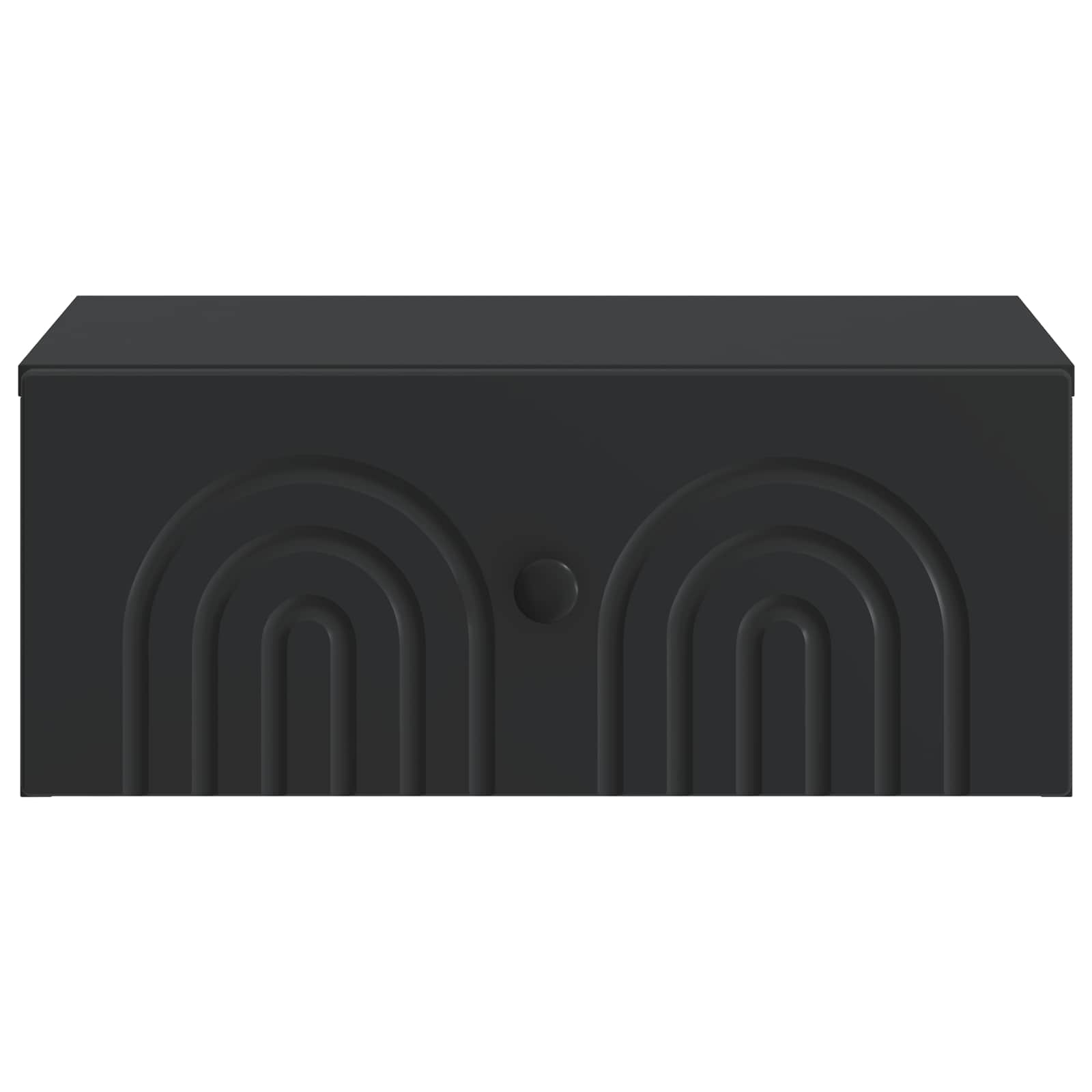 vidaXL Wall-Mounted Bedside Cabinet Black 49 x 34.5 x 20 cm 5