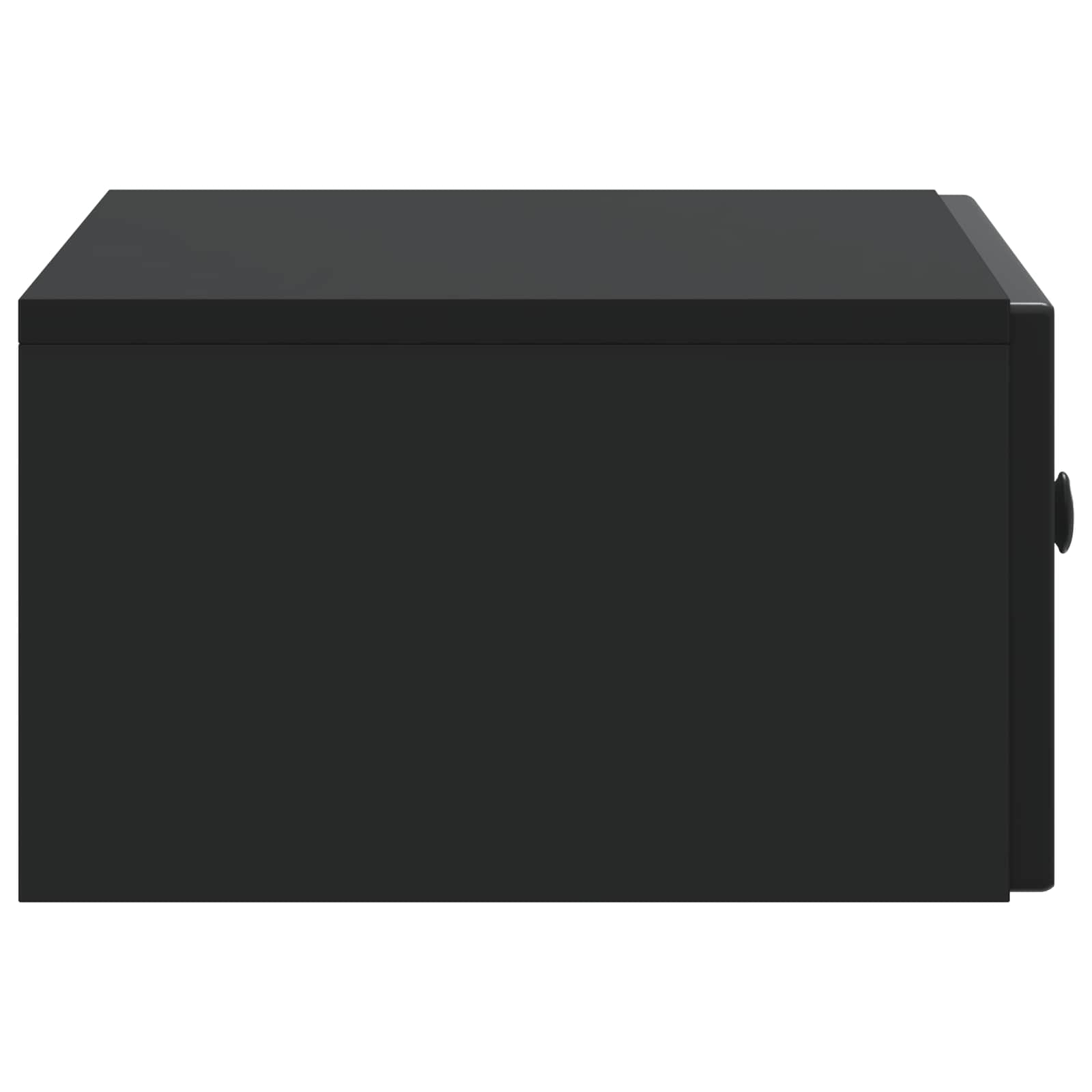vidaXL Wall-Mounted Bedside Cabinet Black 49 x 34.5 x 20 cm 6