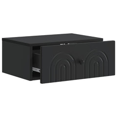 vidaXL Wall-Mounted Bedside Cabinet 2 pcs Black 49 x 34.5 x 20 cm 6
