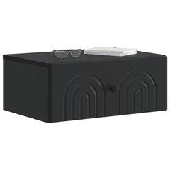 vidaXL Wall-Mounted Bedside Cabinet 2 pcs Black 49 x 34.5 x 20 cm 3