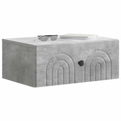 vidaXL Wall-Mounted Bedside Cabinet Concrete Grey 49 x 34.5 x 20 cm 3