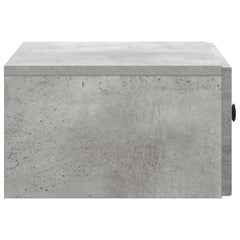 vidaXL Wall-Mounted Bedside Cabinet Concrete Grey 49 x 34.5 x 20 cm 6