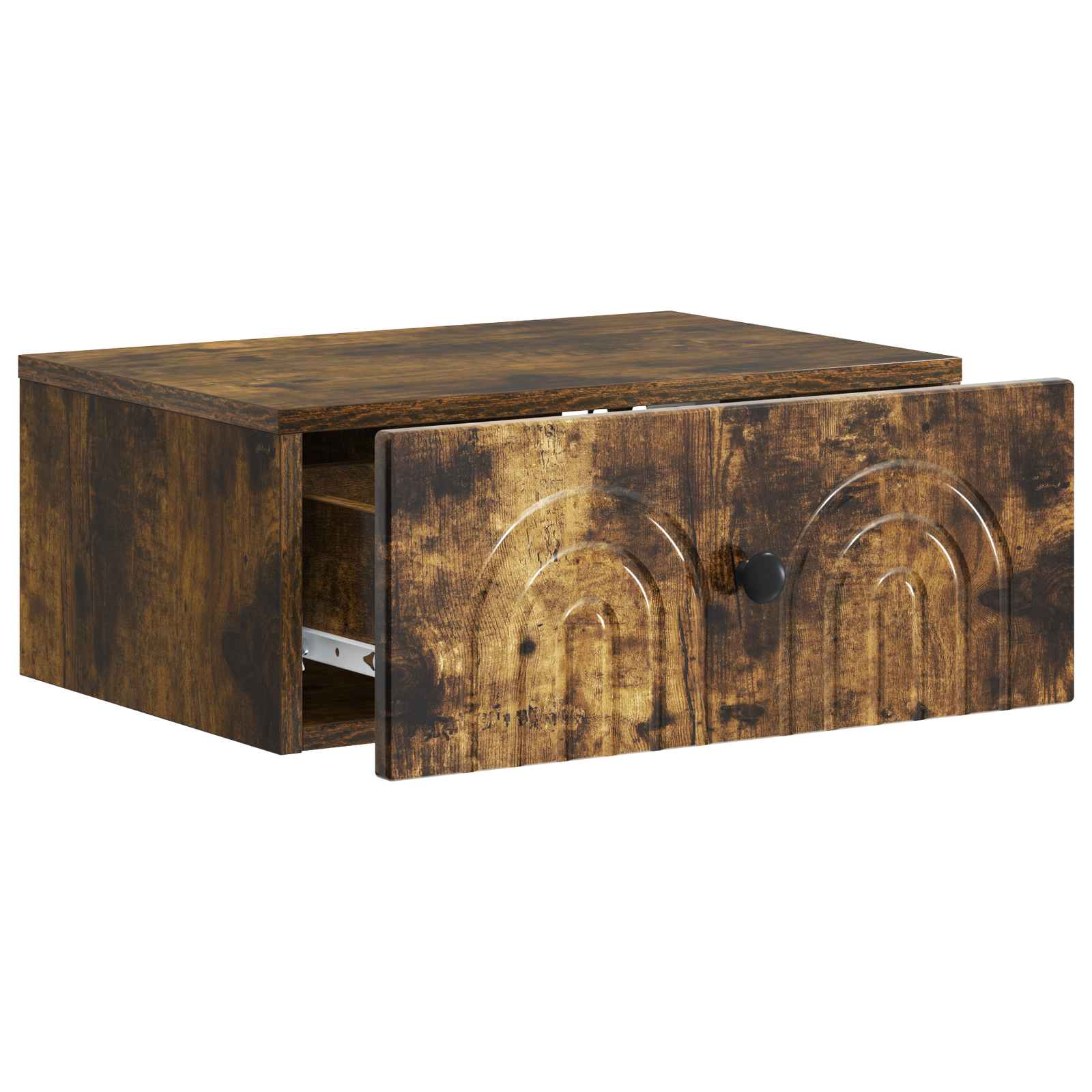 vidaXL Wall-Mounted Bedside Cabinet 2 pcs Smoked Oak 49 x 34.5 x 20 cm 6