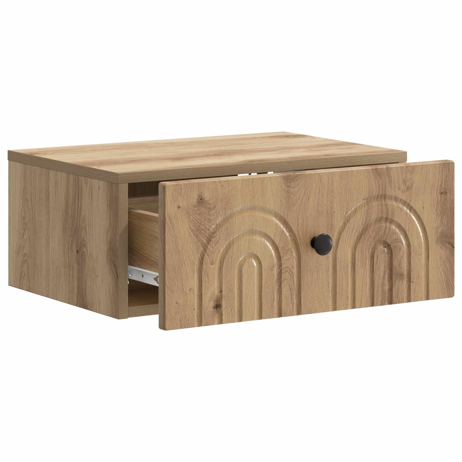 vidaXL Wall-Mounted Bedside Cabinet 2 pcs Artisan Oak 6