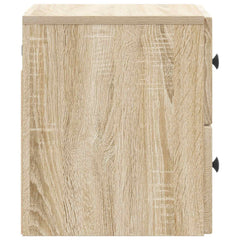 vidaXL Wall-Mounted Bedside Cabinet Sonoma Oak 33 x 34.5 x 40 cm 6