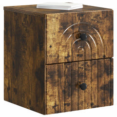 vidaXL Wall-Mounted Bedside Cabinet Smoked Oak 33 x 34.5 x 40 cm 3