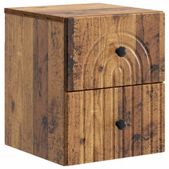 vidaXL Wall-Mounted Bedside Cabinet Old Wood 33 x 34.5 x 40 cm 2
