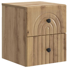 vidaXL Wall-Mounted Bedside Cabinet Artisan Oak 33 x 34.5 x 40 cm 2