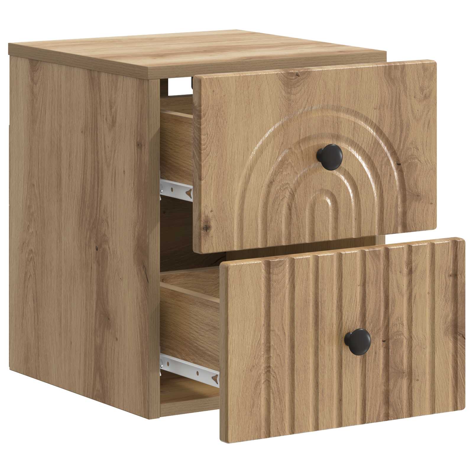 vidaXL Wall-Mounted Bedside Cabinet Artisan Oak 33 x 34.5 x 40 cm 4
