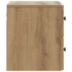vidaXL Wall-Mounted Bedside Cabinet Artisan Oak 33 x 34.5 x 40 cm 6
