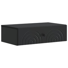 vidaXL Wall-Mounted Side Table 59 x 34.5 x 17 cm Engineered Wood Black 2