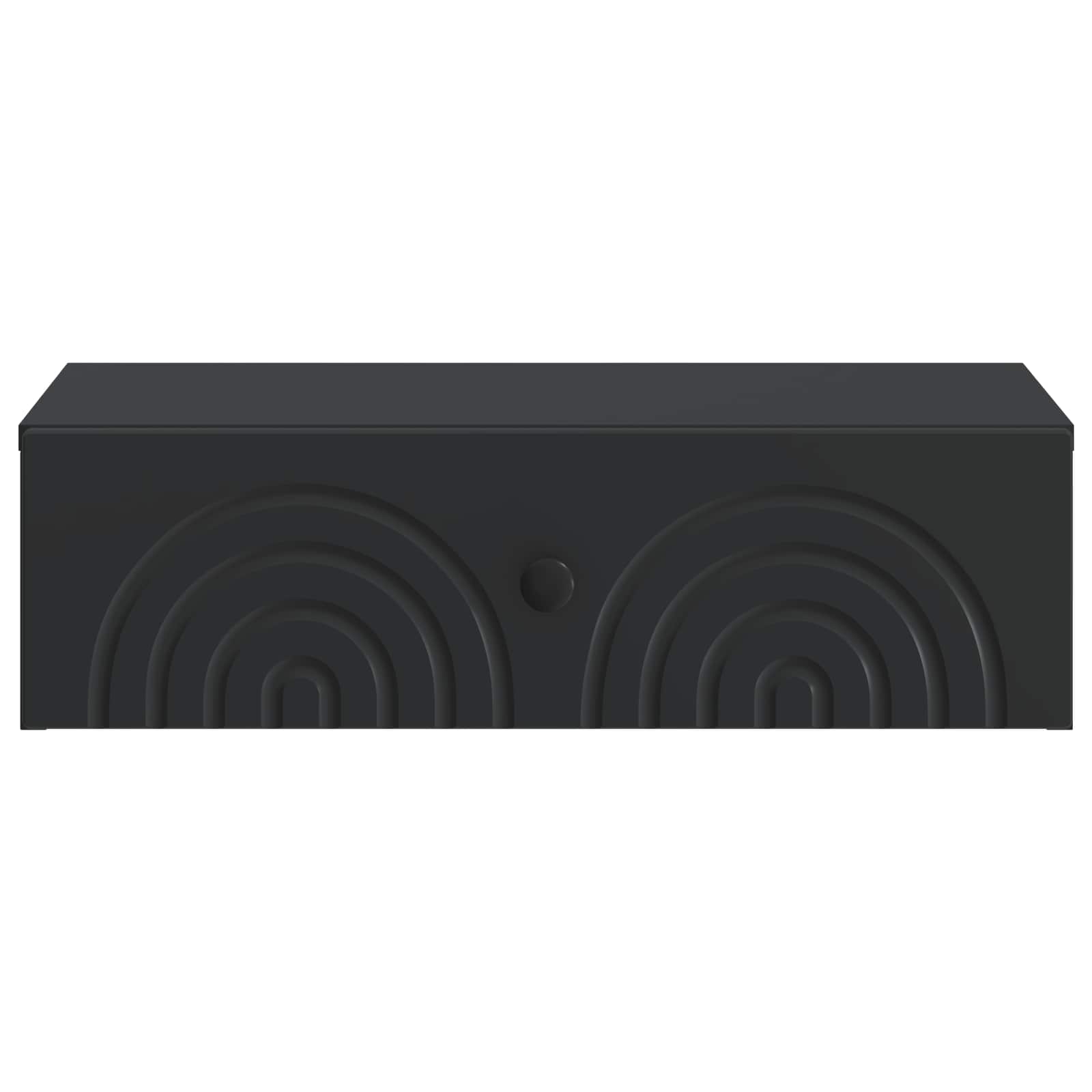 vidaXL Wall-Mounted Side Table 59 x 34.5 x 17 cm Engineered Wood Black 5