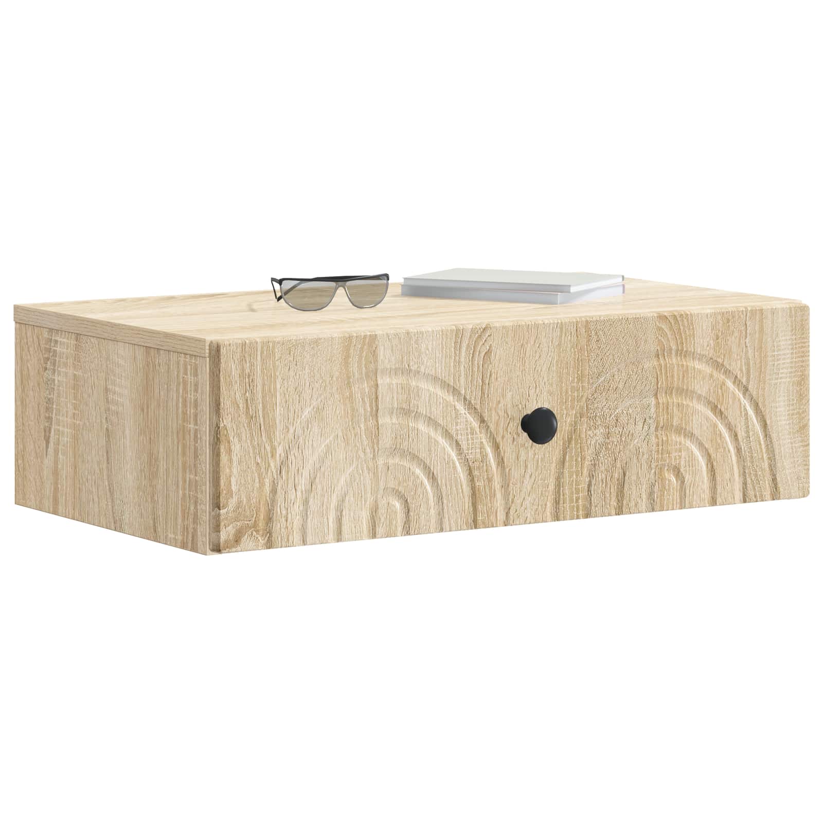 vidaXL Wall-Mounted Side Table 59 x 34.5 x 17 cm Engineered Wood 3